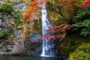 大阪府の箕面大滝。紅葉も新緑も魅力たっぷり。団体旅行・社員旅行でもおすすめです。